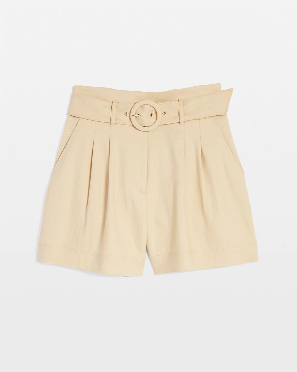 パンツ Chain Boucle Shorts Extra High-Rise Belted Shorts | White House Black Market